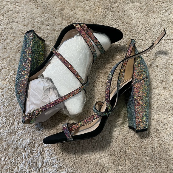 Charlotte russe sparkly heels never worn size 9 - Picture 1 of 2